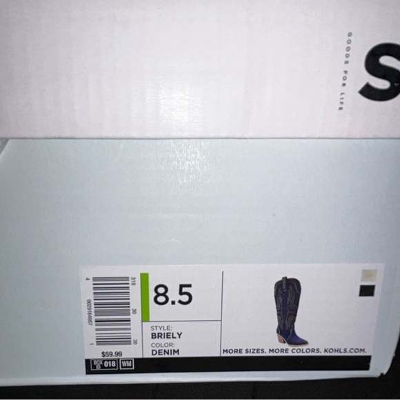 Women’s Denim Blue Heeled Boots Western Style size 8 1/2 - Picture 3 of 5